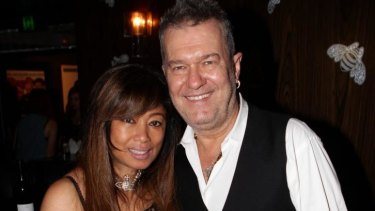 Multicultural family: Jimmy Barnes with his wife, Jane.