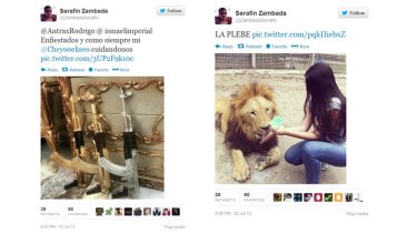 Images tweeted by Serafin Zambada Ortiz, the son of a high-ranking Mexican drug boss.