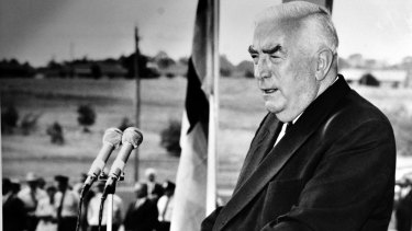 Robert Menzies greeting speech at the opening of the Royal Australian Mint.