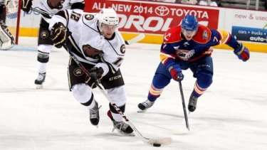 Nathan Walker bringing his energy for the Hershey Bears.