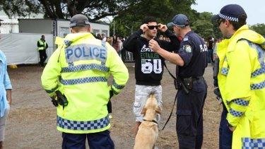 Police say ''accurate'' &#8230; a sniffer dog at a festival.