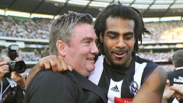 Comments by Collingwood president Eddie McGuire (left) about Adam Goodes prompted Harry O'Brien (right) to question Australia's tendency for casual racism.