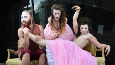 Little Ones Theatre's Tom Dent, Amanda McGregor and Alexandra Aldrich star in <i>Dangerous Liaisons</i> as part of the Melbourne Theatre Company's Neon Festival season of independent theatre.