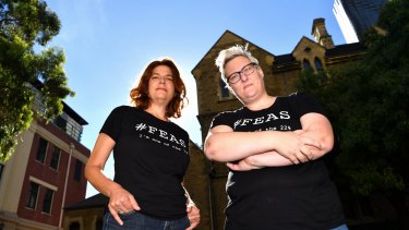Academics Mindy Blaise and Emily Gray (left to right) have formed a group that if fighting against sexism in academia.