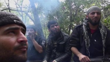 Free Syrian Army  rebel fighters near Idlib. Their ranks have been boosted by thousands of army deserters.