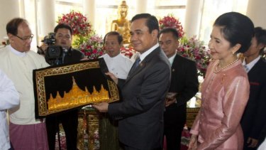 Military rule: Thailand's Prime Minister, General Prayuth Chan-ocha ,on a recent official visit to Myanmar.
