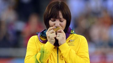 Glorious gold ... Anna Meares.