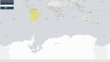 Turns out Antarctica is smaller than South America.
