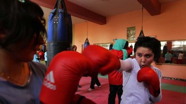 Sparring partners Fatima Rezaei and Masooma Sepehr are just two of many Afghani women.