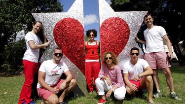 "It's important to us to show our presence, to show that to be Jewish and gay is not contradictory": The Dayenu Committee, a Jewish group who will have the Star of David with a love heart emblazoned on their float in this year's Mardi Gras parade.