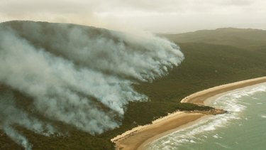 Eastern side of Wilson's Promontory near where the fire started.