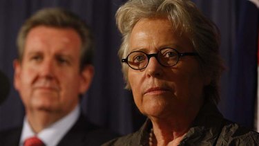 NSW at a turning point ... Premier Barry O'Farrell (left) and former Treasury official Kerry Schott (right).