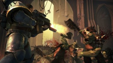 Warhammer 40,000: Space Marine promises a brutal mix of third person shooting and melee combat.