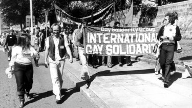 Pride &#8230; gay activists protest in Oxford St in 1978.