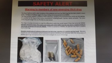 A Victoria Police memo warning officers that MDMA was tainted with a cocktail of other substances. 