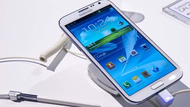 Leading the charge ... Samsung's Galaxy Note II phablet.