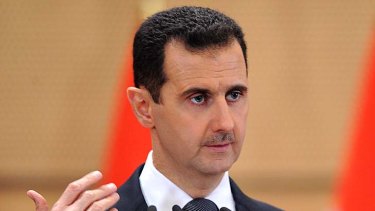 Under fire ... Bashar al-Assad.