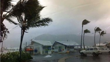 Heavy wind and rain and a storm surge have hit the Whitsundays.