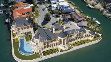 Artist’s rendition of the faux chateau to be built on a $9.2 million block of land on the Gold Coast for railway tycoon Wen Bingrong.