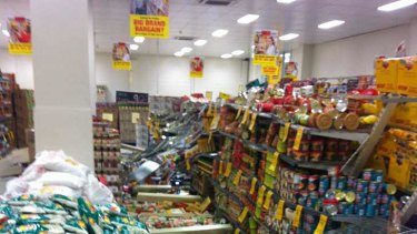 The aftermath at Morwell NQR supermarket.