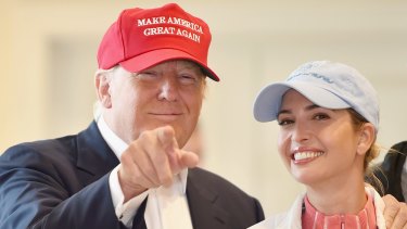 US Presidential Candidate Donald Trump and his daughter Ivanka visit his golf course in Scotland last year..