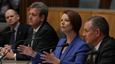 Prime Minister Julia Gillard addresses the media after the COAG meeting