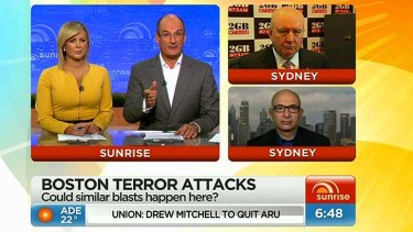 Controversial comments: Alan Jones appears on Sunrise on Wednesday morning.