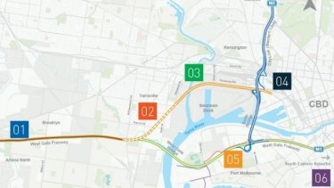 The Western Distributor as proposed by Transurban.