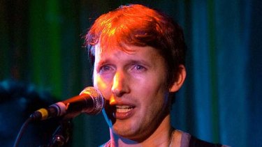 Soldier turned singer ... James Blunt performs in Hollywood last Friday.