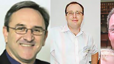 The three Australians feared dead: Garth McEvoy, Craig Senger and Nathan Verity.