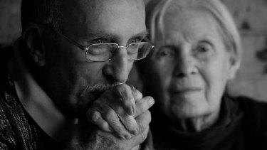 Love me tender … John Bradshaw with his wife Joan, who has dementia.