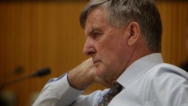Senator Bill Heffernan was asked to withdraw a profanity directed at Communications Minister Stephen Conroy during a Senate estimates hearing.