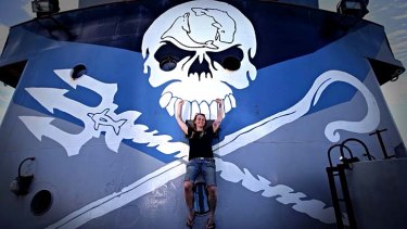 Pia Klemp, manager of the Sea Shepherd vessel Steve Irwin, celebrates the court victory on whaling.