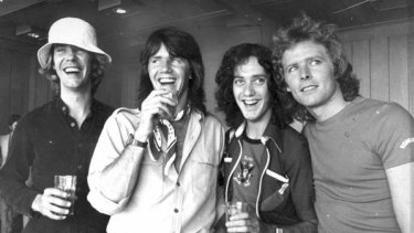 Rockers ...  (main, from left) Harvey James, Daryl Braithwaite, Tony Mitchell and Garth Porter.