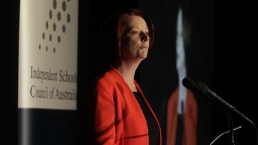 Standing up to the unions ... Julia Gillard.