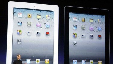 Apple CEO Steve Jobs presents the iPad 2