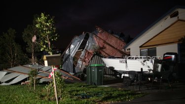 Destruction in Kurnell after a massive storm hit Sydney on Wednesday.