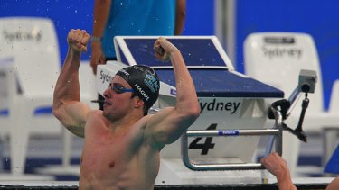Catch me if you can &#8230; James Magnussen after his 48.29 second 100 metres win earlier this year.