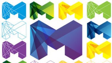 Different versions of Melbourne's new logo.