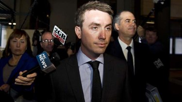 James Ashby enters the Federal Court in Sydney today.
