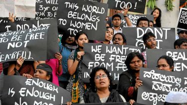 Women in the Indian city of Bangalore condemn the gang rape of Jyoti Singh Pandey just over a year ago.