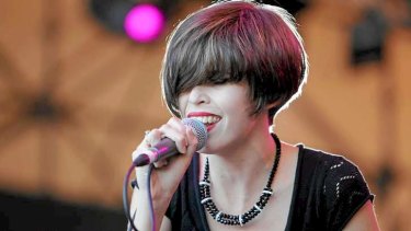 The Jezabels' Hayley Mary onstage at the 2011 Homebake music festival in Sydney.