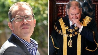 Councillor Richard Foster, left, and lord mayor Robert Doyle.