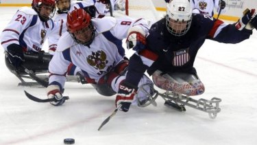Not for the faint-hearted: US and Russia will clash in the final of the ice sledge at the Paralympic Games in Sochi.