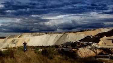Farmer Phil Laird at the Maules Creek  mine near Boggabri in New South Wales.