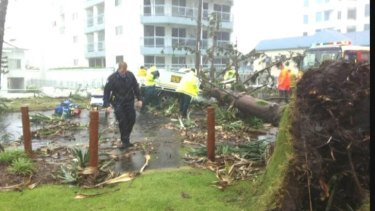 Footage from Channel 10 of the destruction from tornados around Bundaberg on Saturday.