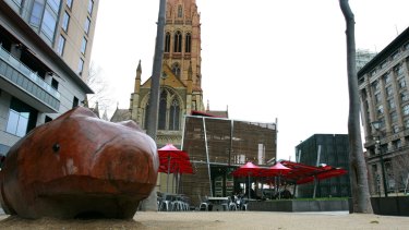 Brunetti's cafe is to be bowled over and a new home will be found for the wooden "Warin the Wombat" statue.