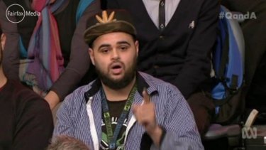 Zaky Mallah's <I>Q&A</I> appearance in June sparked a boycott by the Abbott government.