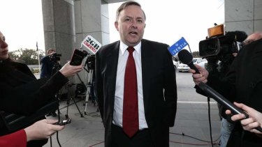 Labor MP Anthony Albanese arrives in Canberra and keeps his leadership intentions to himself.