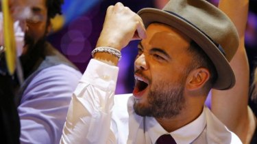 Guy Sebastian during the final of the 60th annual Eurovision Song Contest in Vienna.